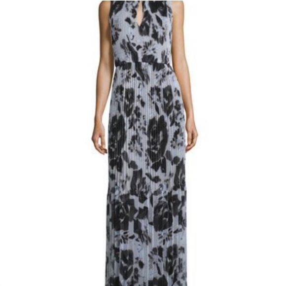 St John Women’s Designer Luxury Floral Pleated Sleeveless Maxi Dress Formal SZ 0 - Picture 1 of 11